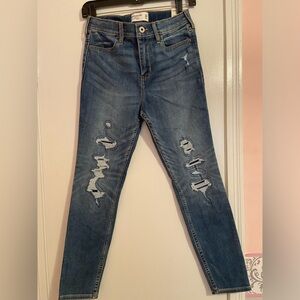 NWT Abercrombie size 15/16 short high rise jean leggings